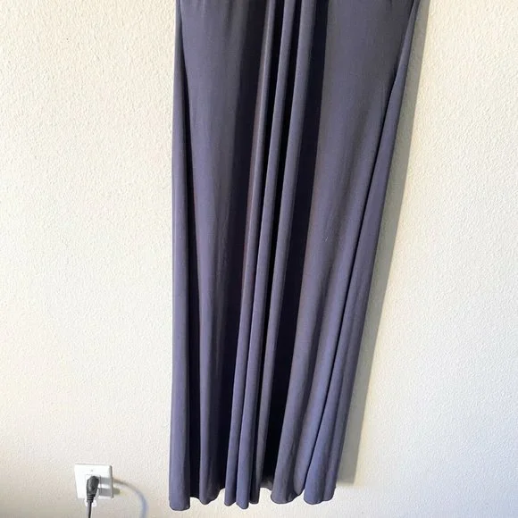 Spense gray maxi halter jeweled sleeveless dress size 8 stretchy - Picture 4 of 8